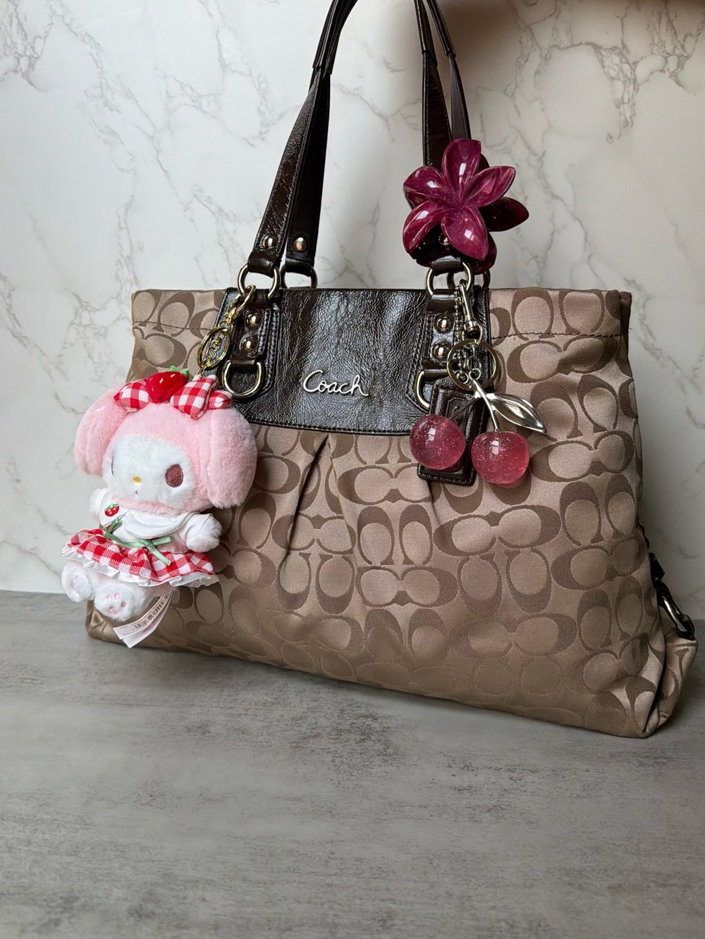 NWOT Brown Ashley Coach Shoulder Bag
